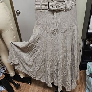 Elegant Beige Maxi Skirt